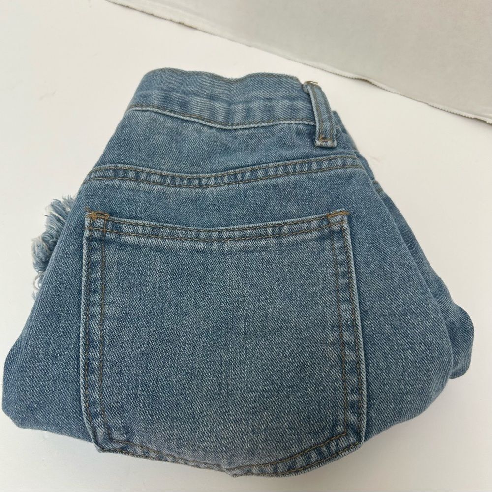 Superdown Revolve Distressed Raw Hem High Rise Cotton Denim Jean Shorts size 26